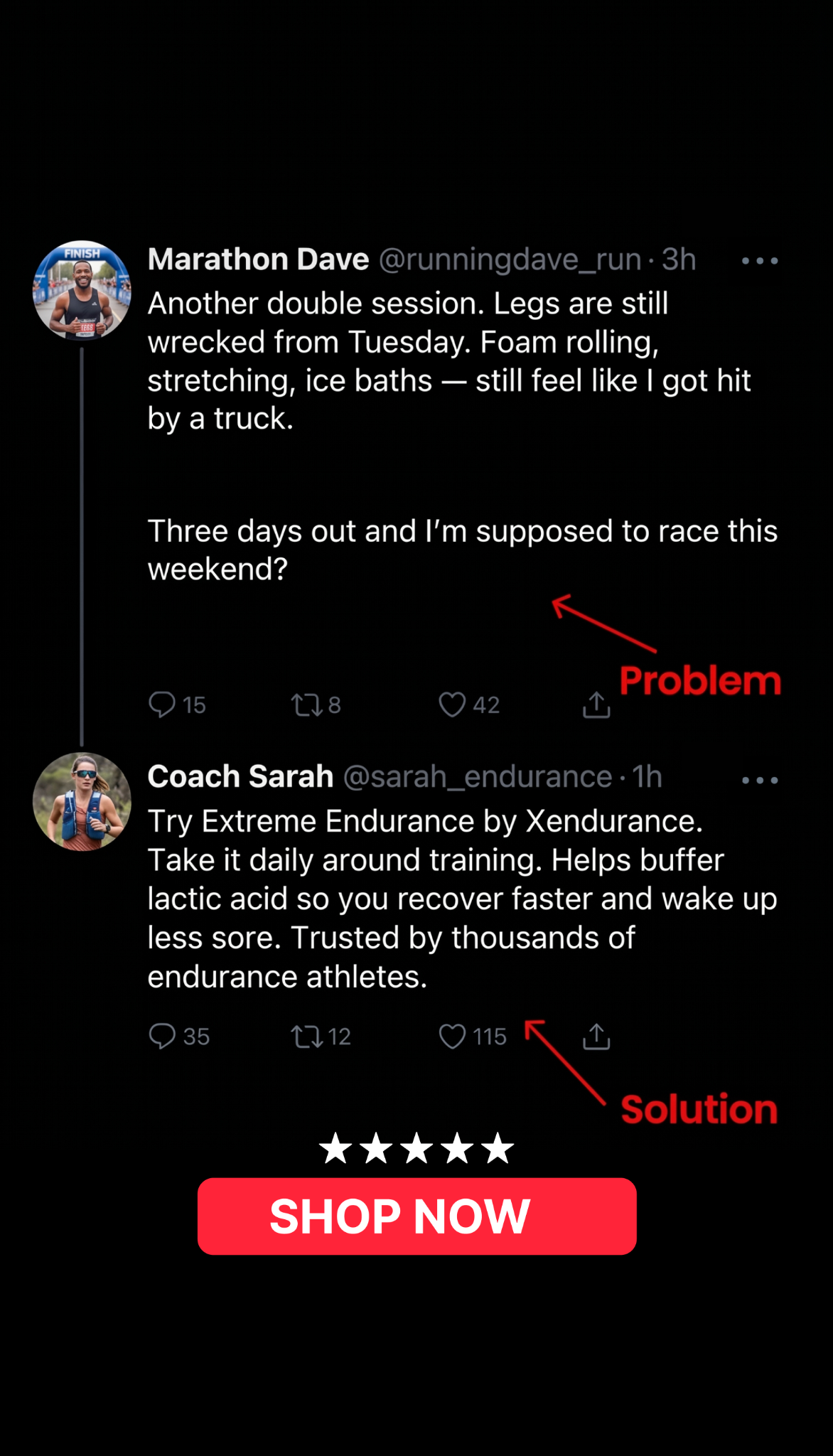 Xendurance Facebook ad