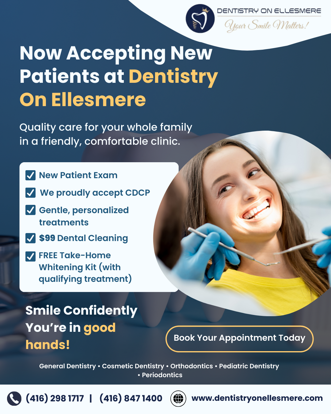 Dentistry On Ellesmere Facebook ad: Now Accepting New Patients