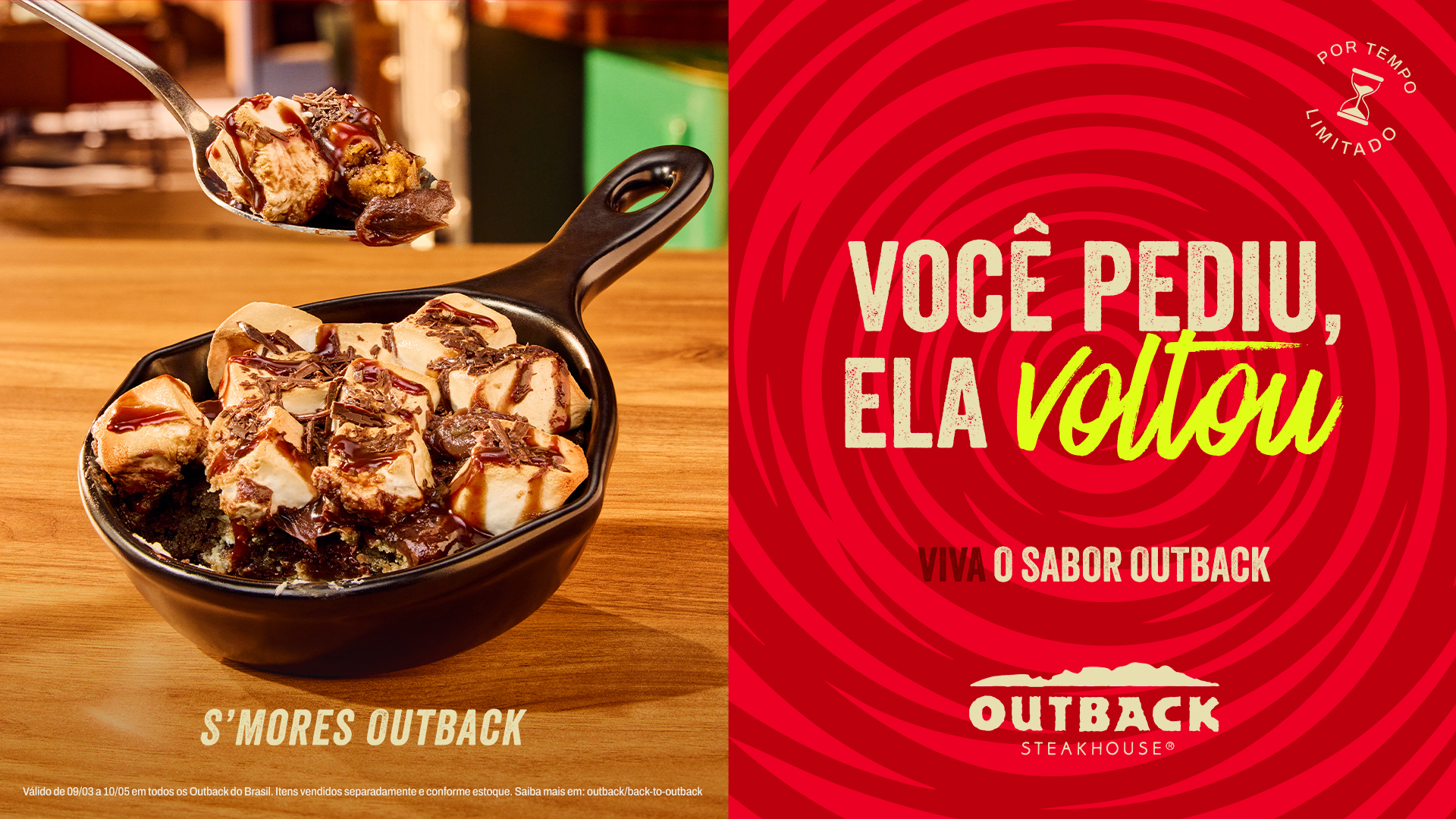 Outback Brasil Facebook ad from Mar 25, 2026