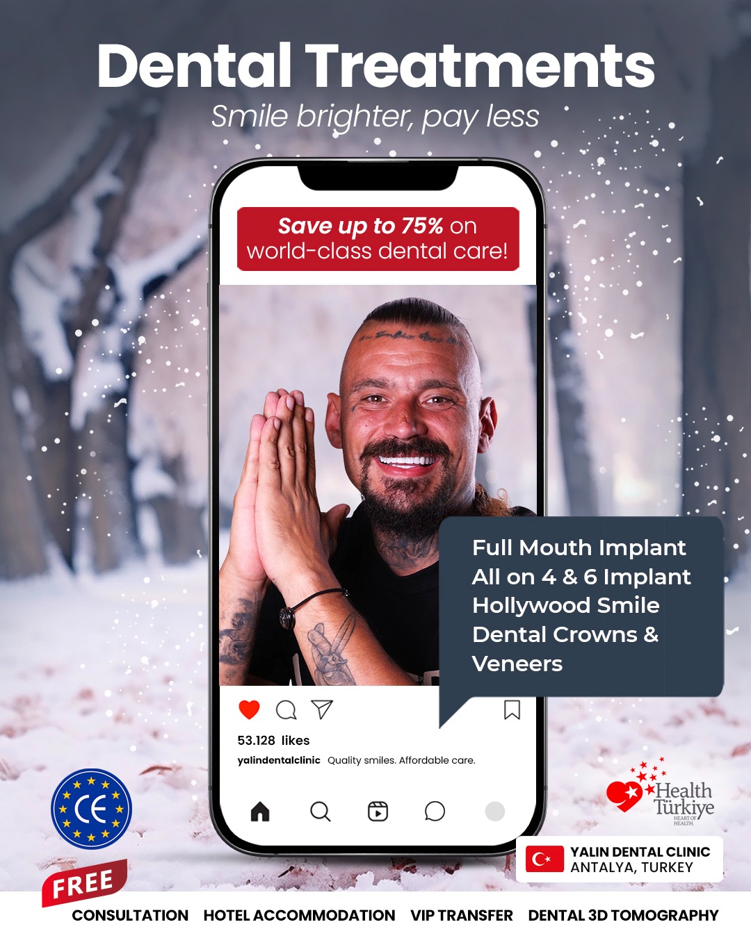 YALIN Dental Clinic Facebook ad from Feb 28, 2026