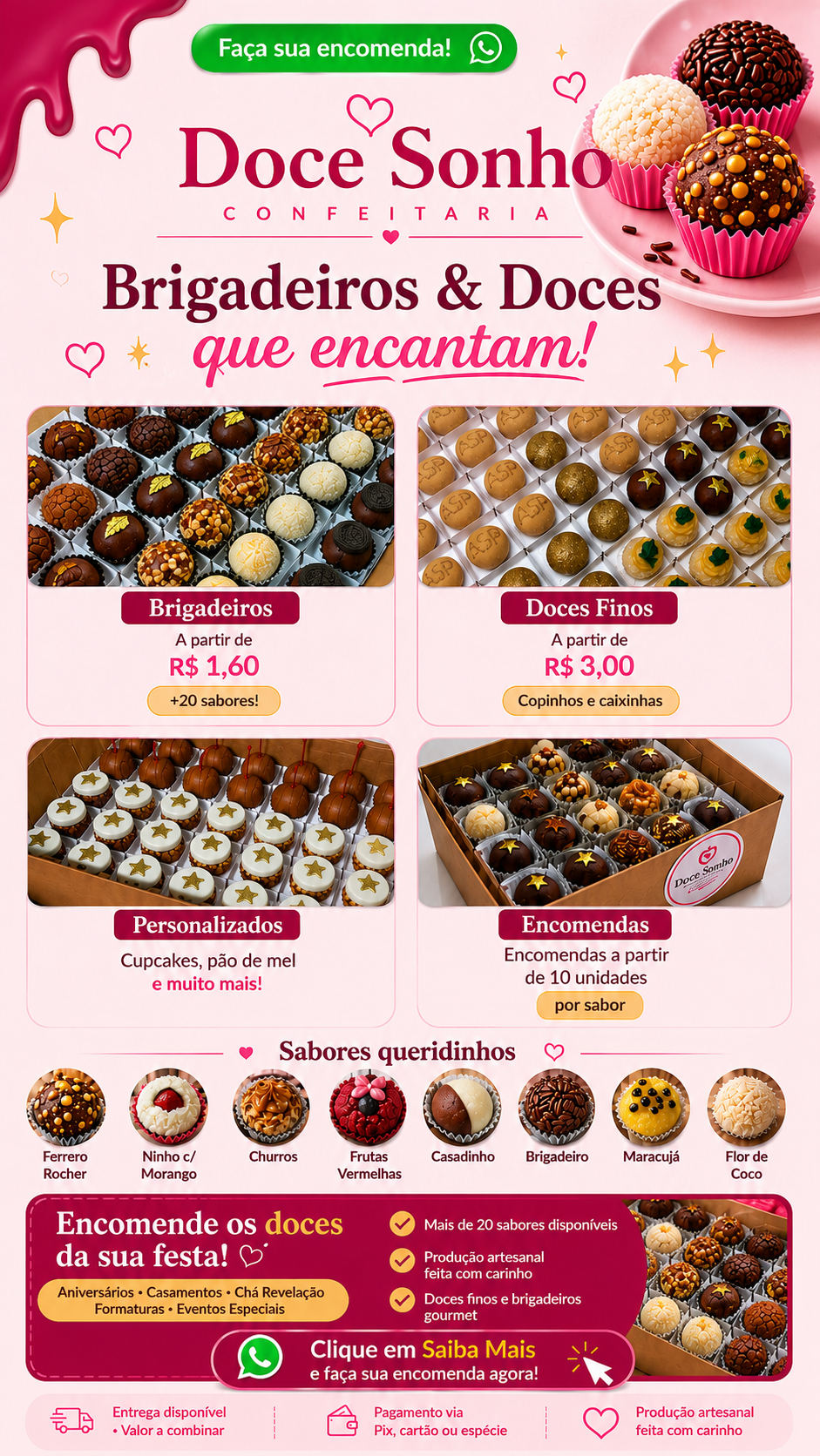 Doce sonho confeitaria Facebook ad: Doces Gourmet que Encantam Seus Convidados!