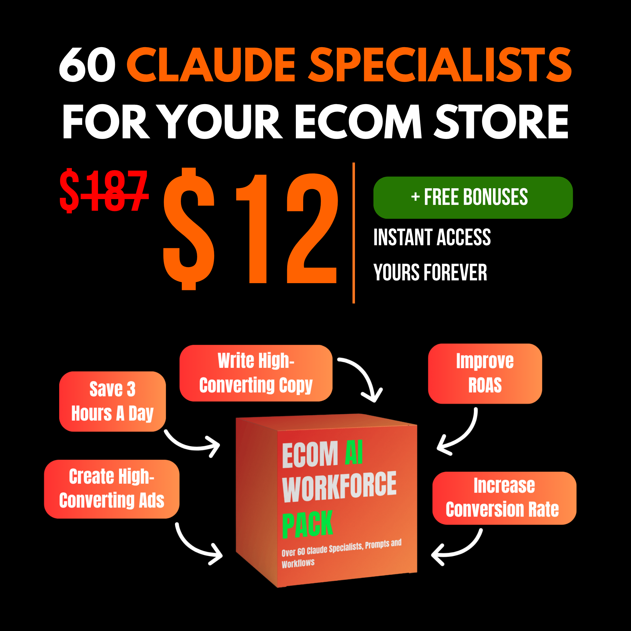 Velox Agency Facebook ad: 60 AI Specialists For Your Store