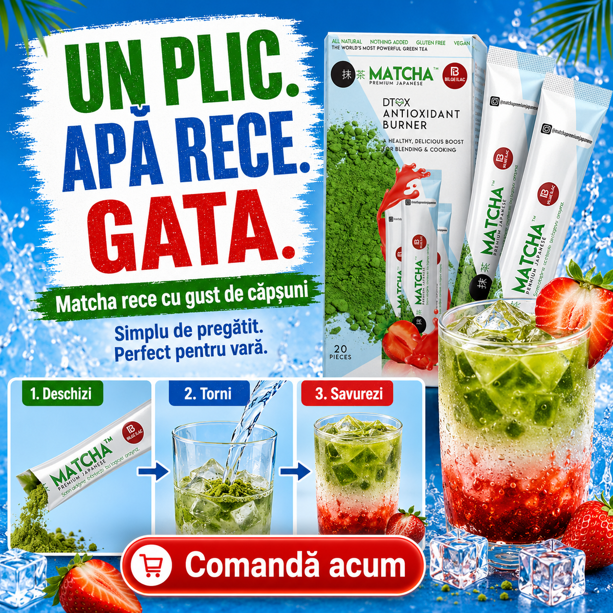 Matcha Tea Online Facebook ad: Secretul Tinereții și al Sănătății