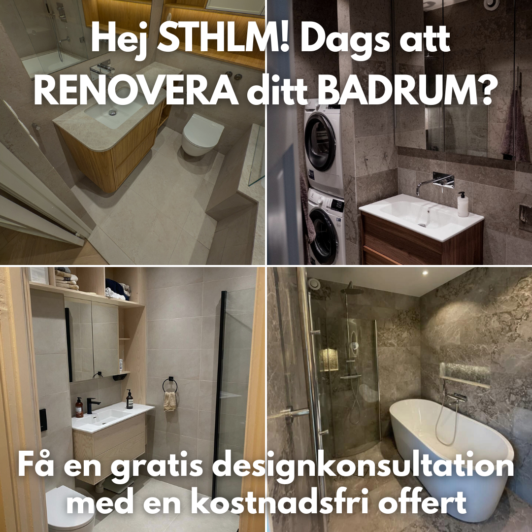 08 Bygg & Måleri AB Facebook ad: Spara STORT på Badrumsrenovering just nu!