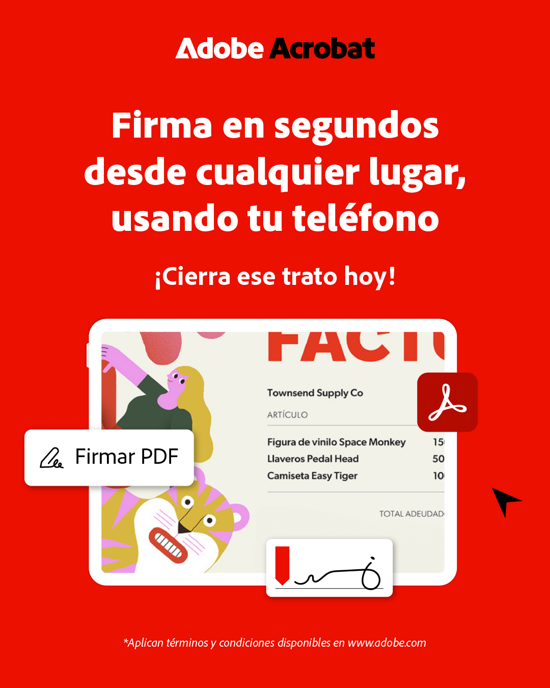 Adobe Latinoamerica Facebook ad: Más tiempo para lo importante
