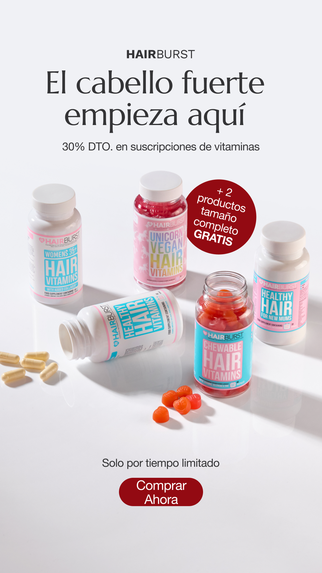 Hairburst España Facebook ad