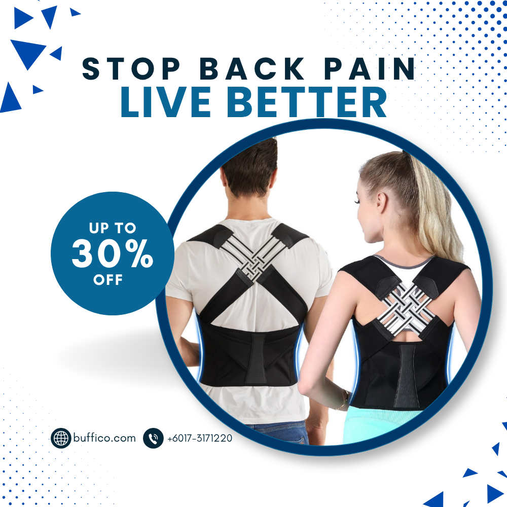 Buffico Facebook ad: Get your back straight