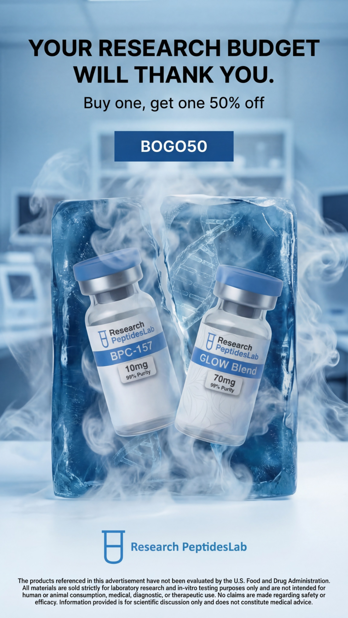 Research Peptides Lab Facebook ad