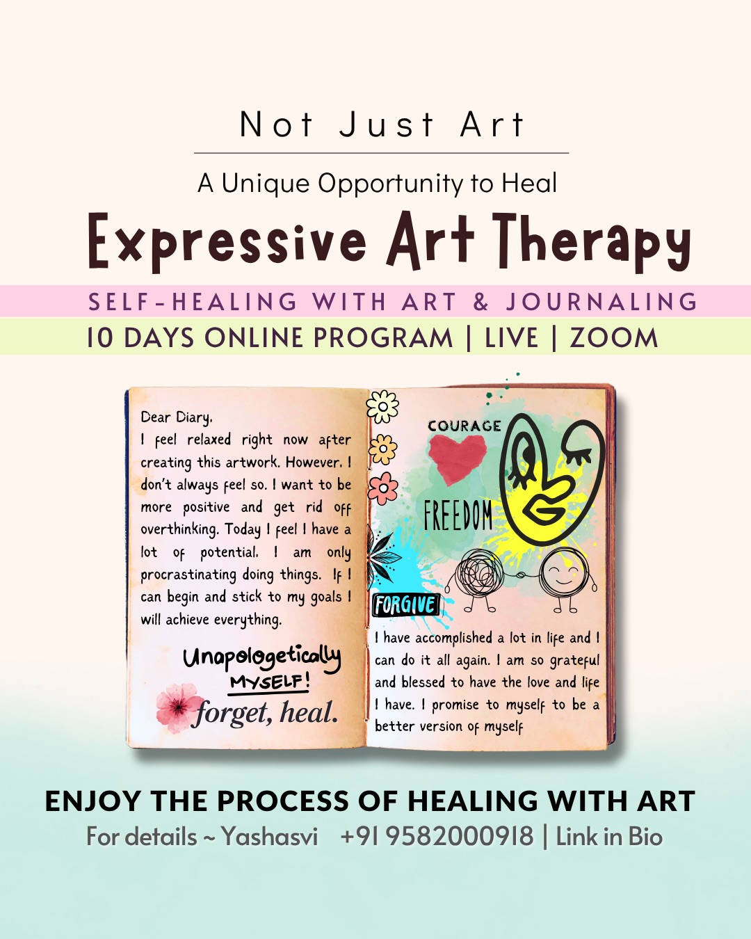 Journaling Is Healing By Yashasvi Facebook ad: This isn’t art.