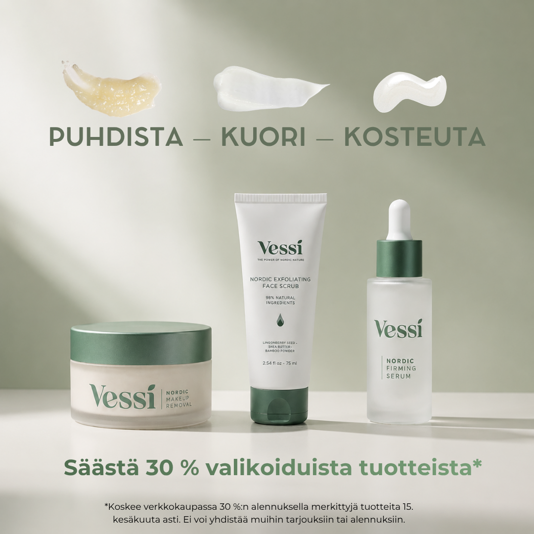 Vessi Finland Facebook ad: Säästä 30 % NYT