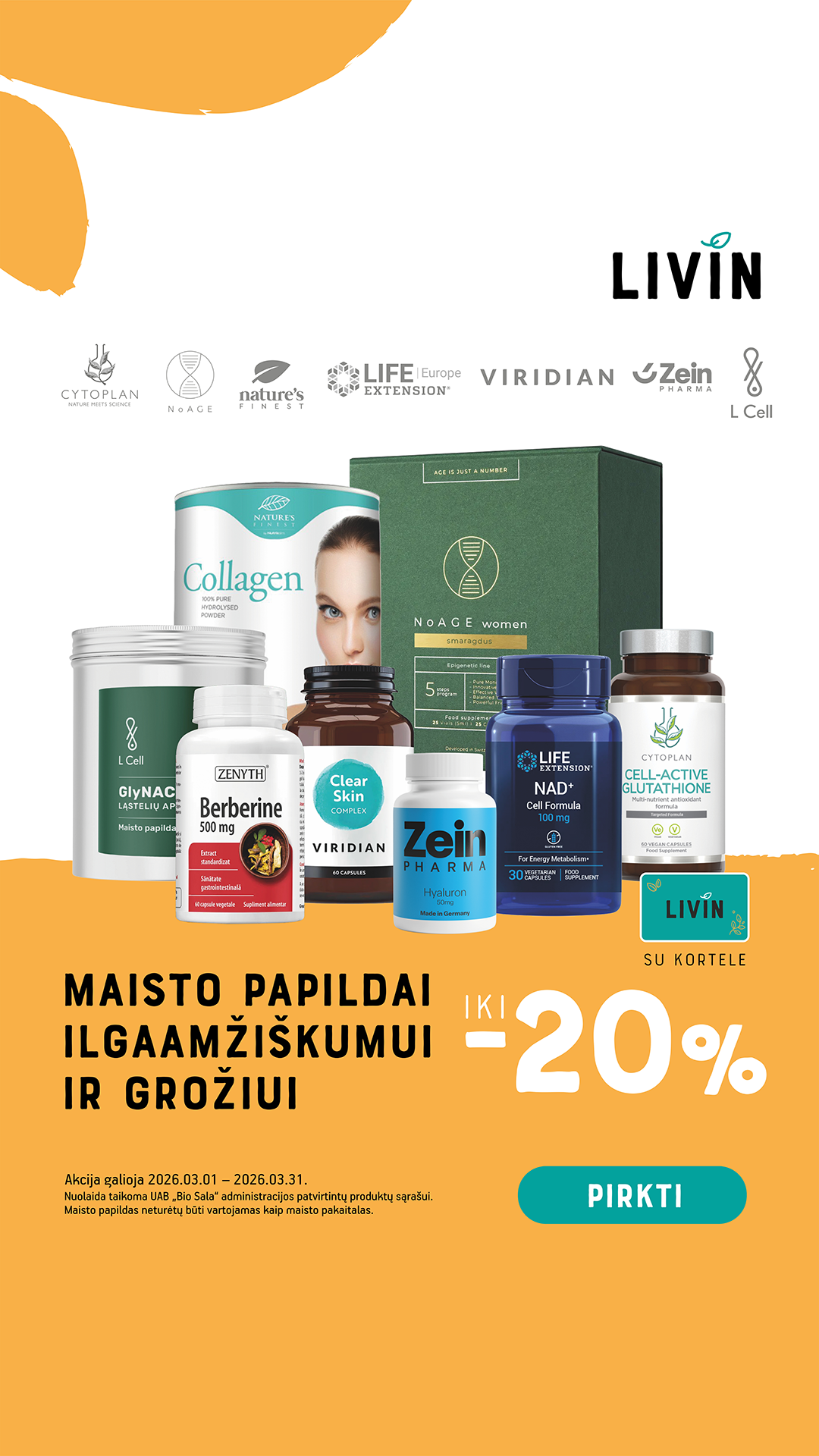 LIVIN sveiki produktai Facebook ad