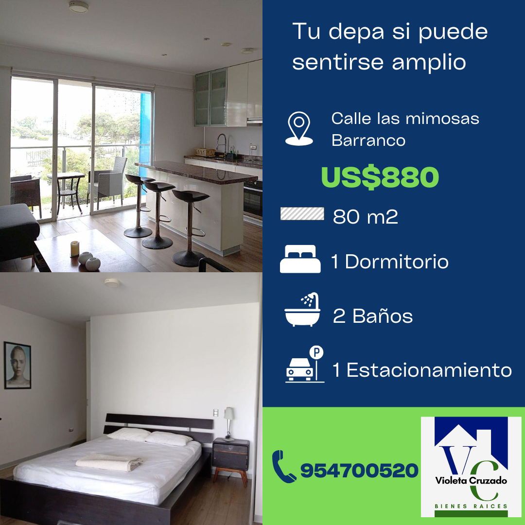 Violeta Cruzado Ossio-Asesor Inmobiliario Facebook ad: Tu departamento sí puede sentirse amplio