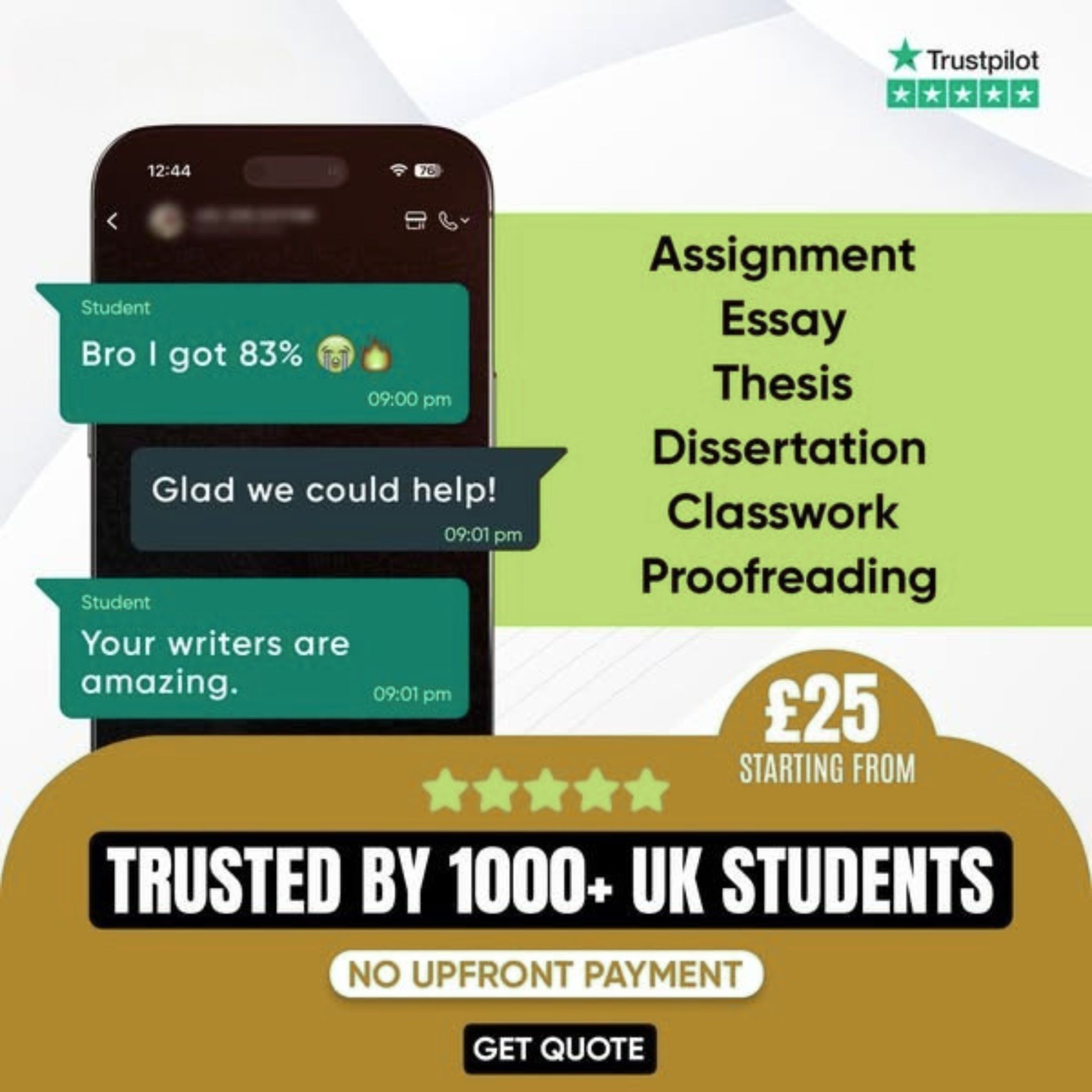 Academic Assignment Facebook ad from Apr 8, 2026