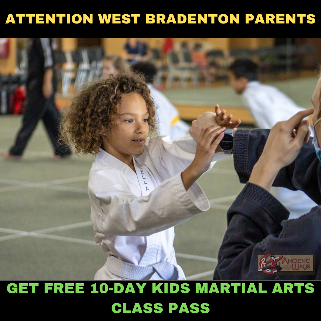 Ancient Ways Martial Arts Academy Facebook ad: Want a FREE 10-Day, Kids Martial Arts Class Pass?