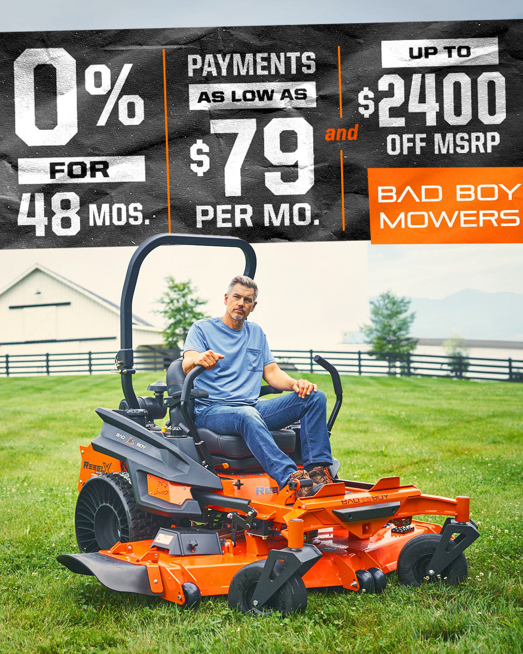 Bad Boy Mowers Facebook ad
