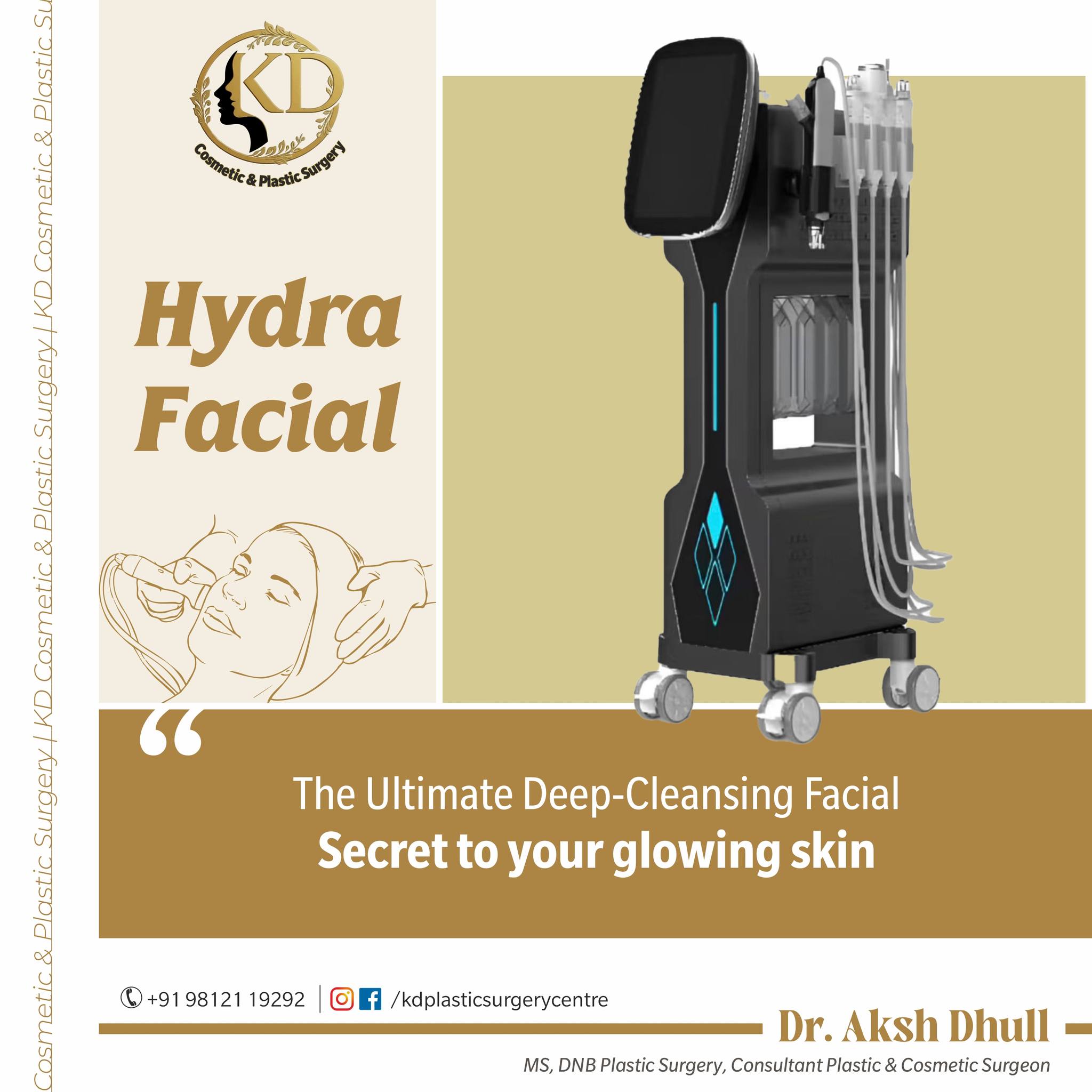 KD cosmetic & plastic surgery Facebook ad: Dull skin?