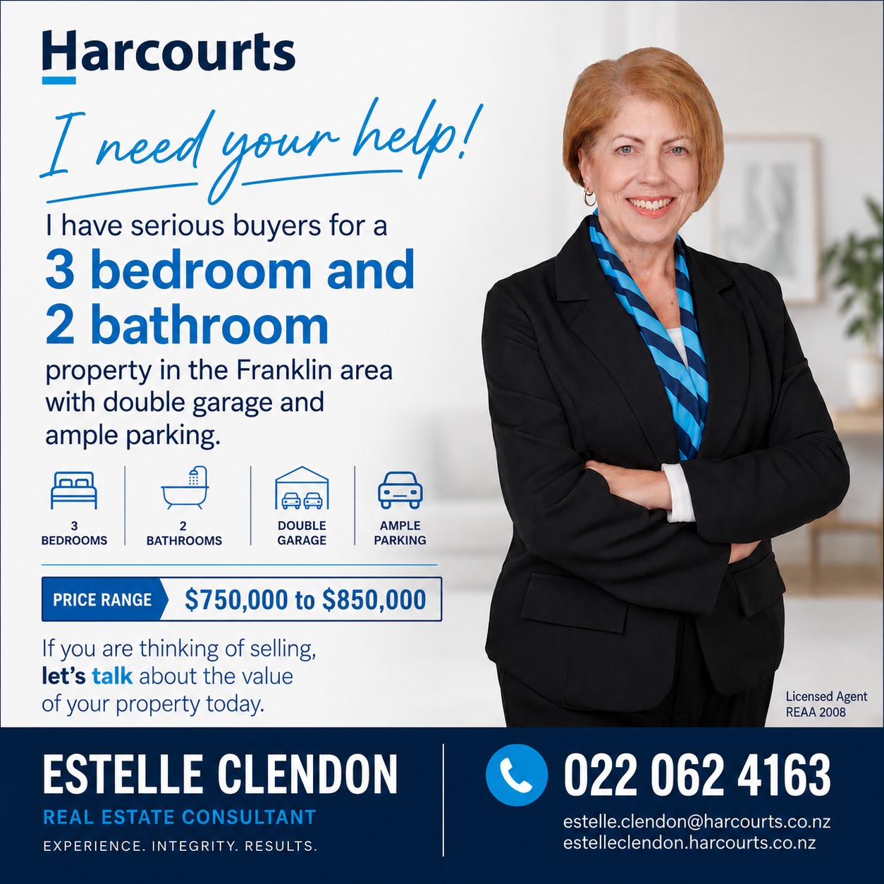 Estelle Clendon - Real Estate Consultant Facebook ad: I need your help!