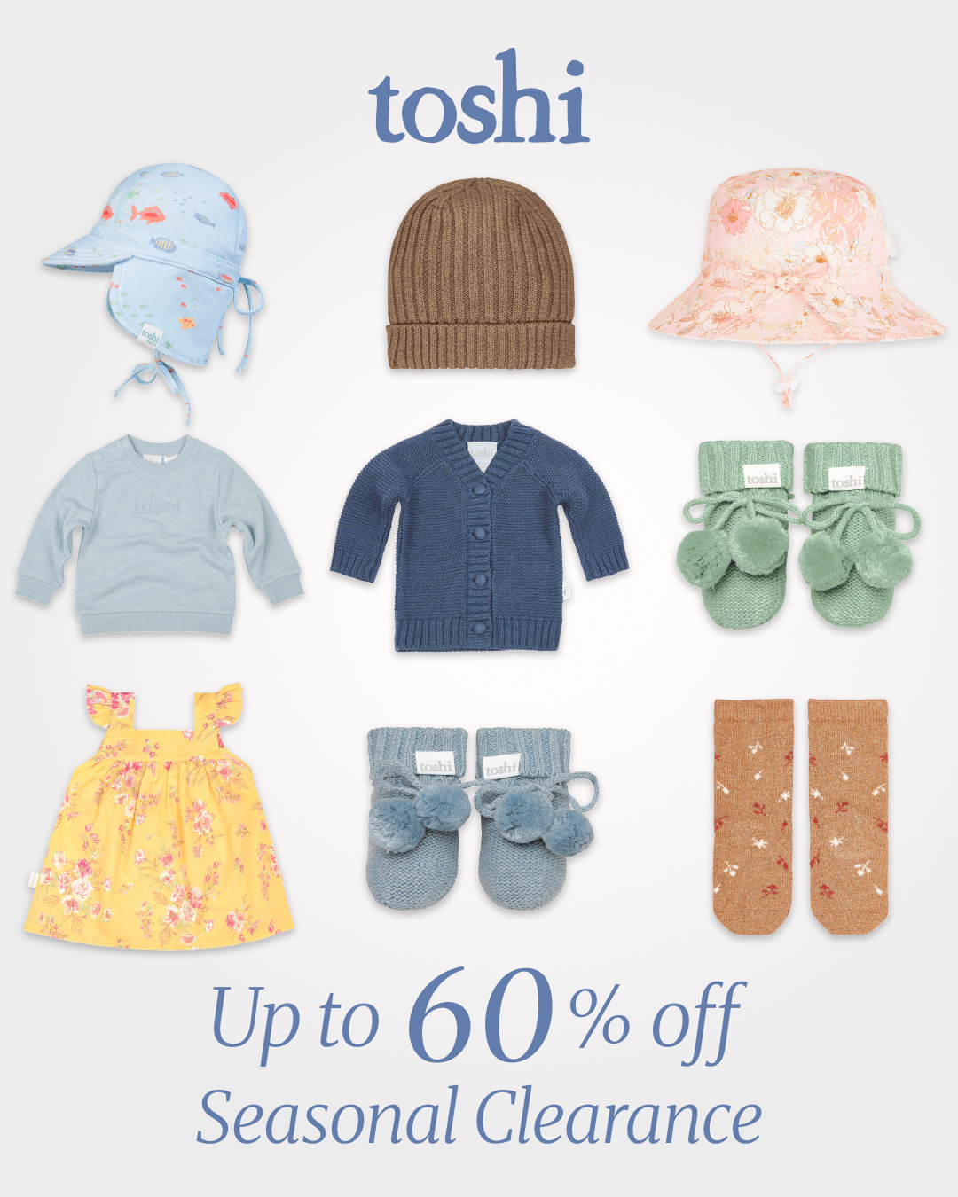 Toshi Facebook ad: Toshi Clearance, Selected Styles