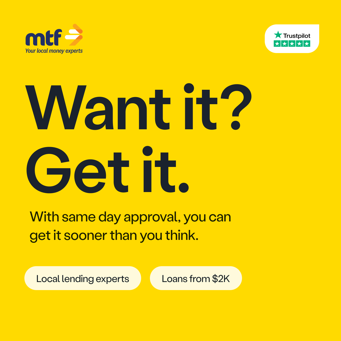 MTF Finance Facebook ad