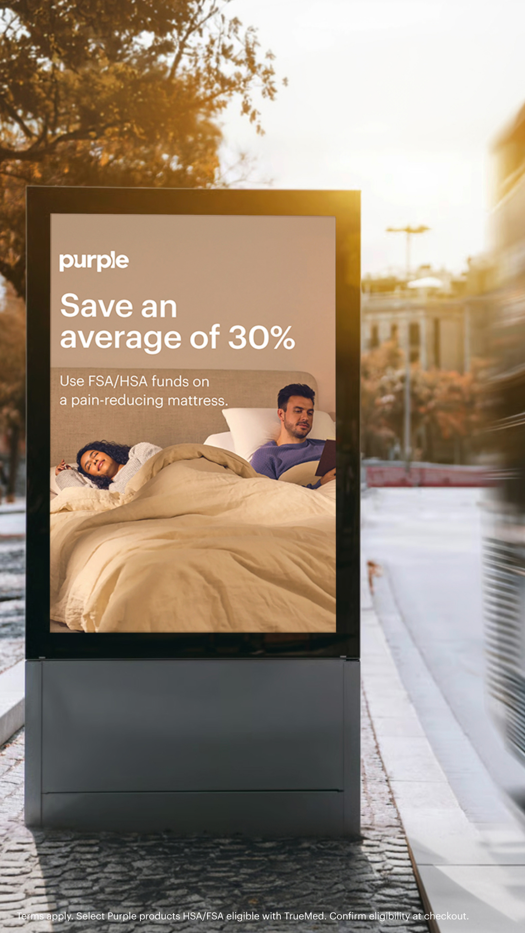 Purple Facebook ad