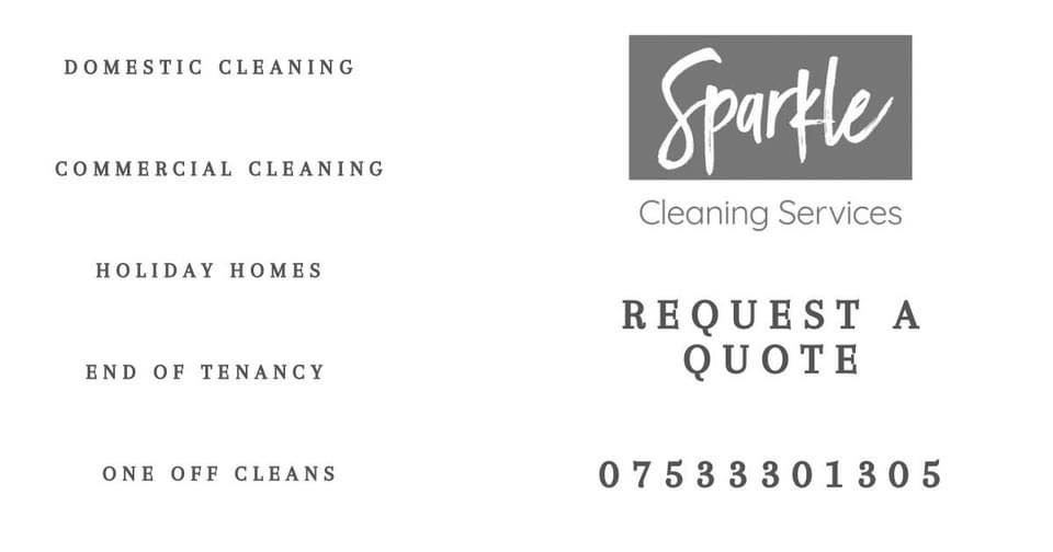Sparkle Cleaning Services Facebook ad: Sparkle Cleaning Services - established in 2021.