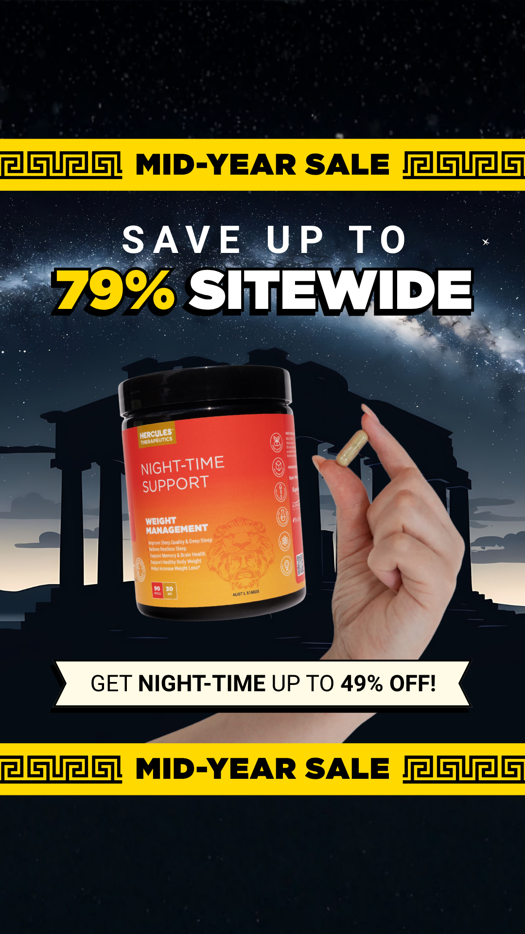Hercules Supplements Aust Facebook ad