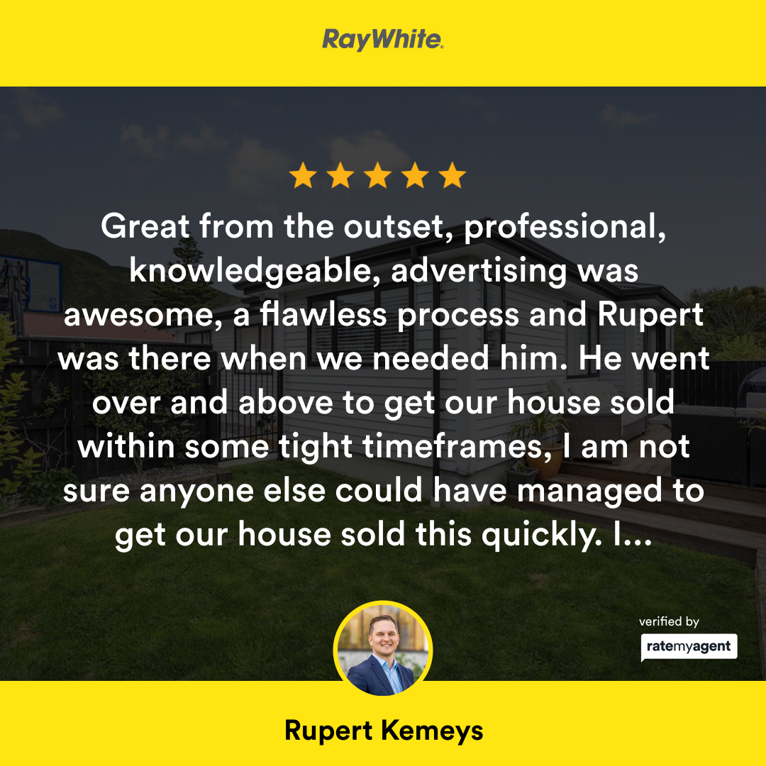 Rupert Kemeys Facebook ad: My latest RateMyAgent review in Waiwhetu.