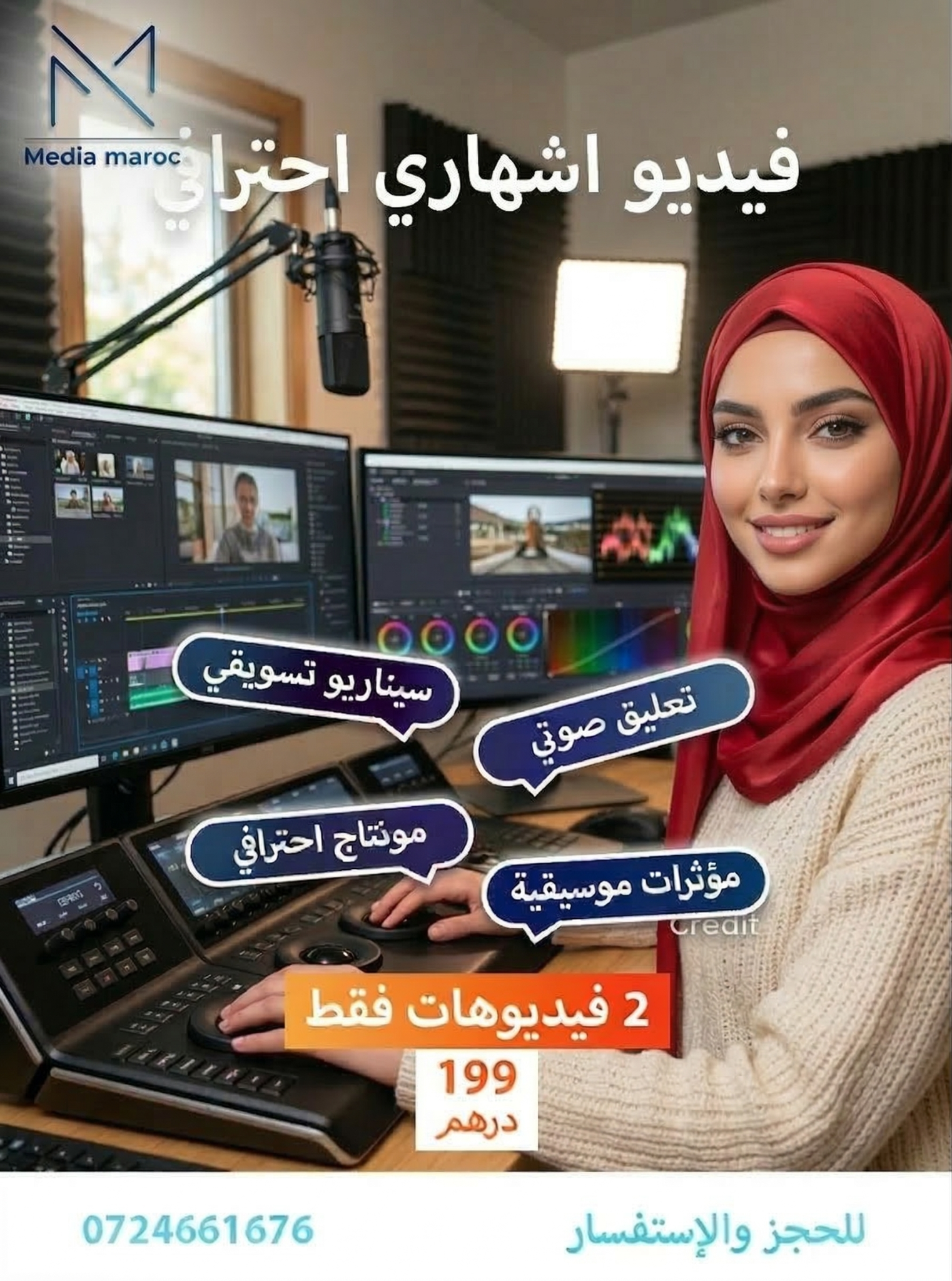 Mediamaroc Facebook ad: ستثمر في فيديو احترافي وشوف الفرق