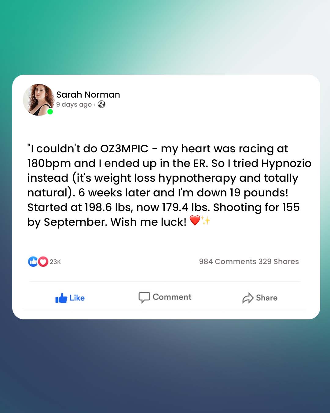 Hypnozio: power of hypnotherapy Facebook ad