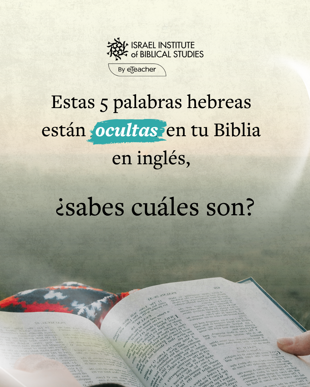 Instituto de Estudios Bíblicos de Israel Facebook ad