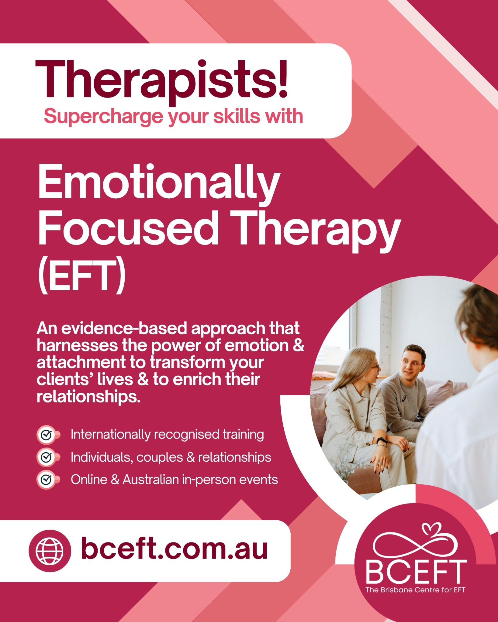 Brisbane Centre for Emotionally Focused Therapy Facebook ad from Oct 16, 2025
