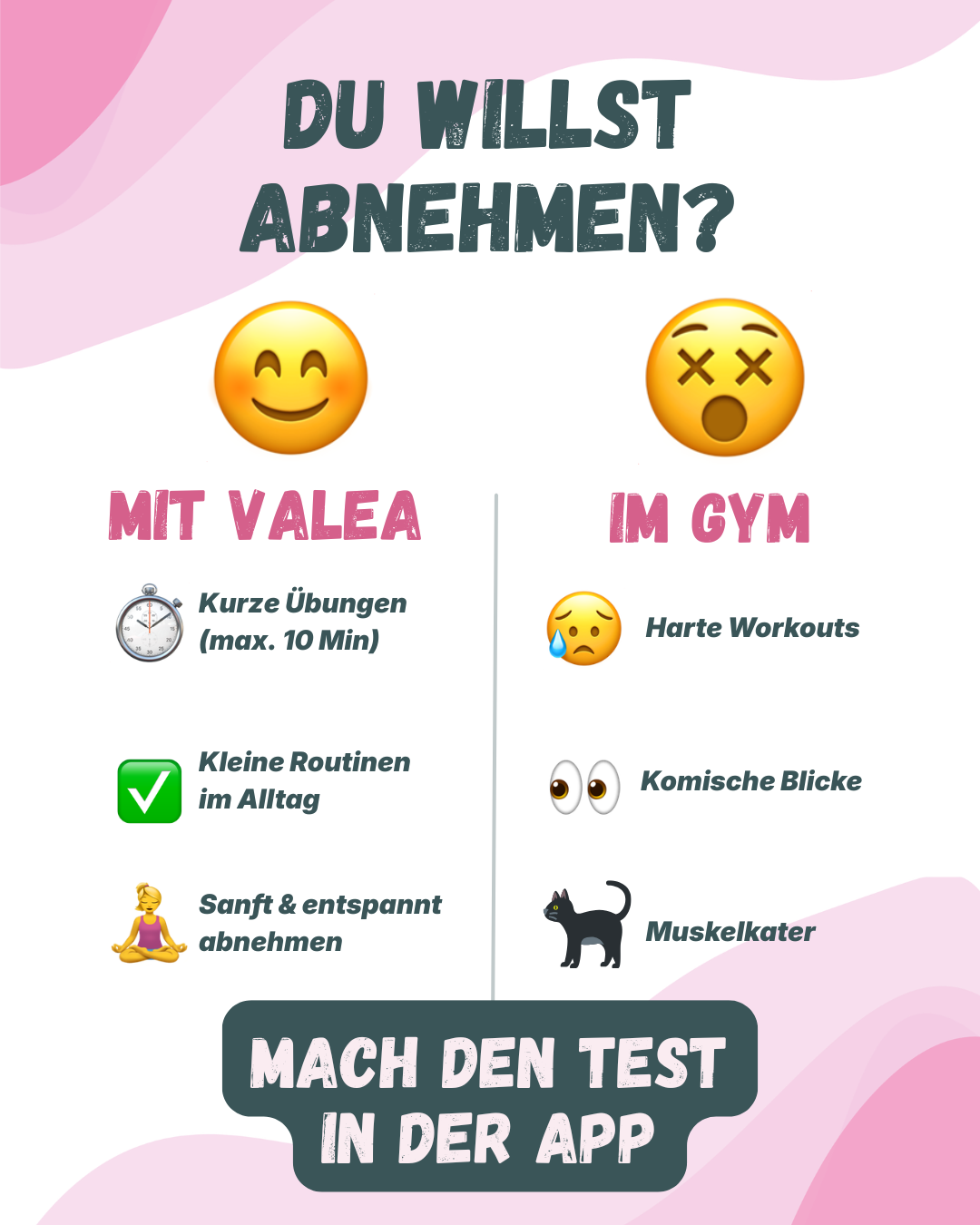 Valea - Abnehmen für Frauen Facebook ad: Nimm ab ohne Sport