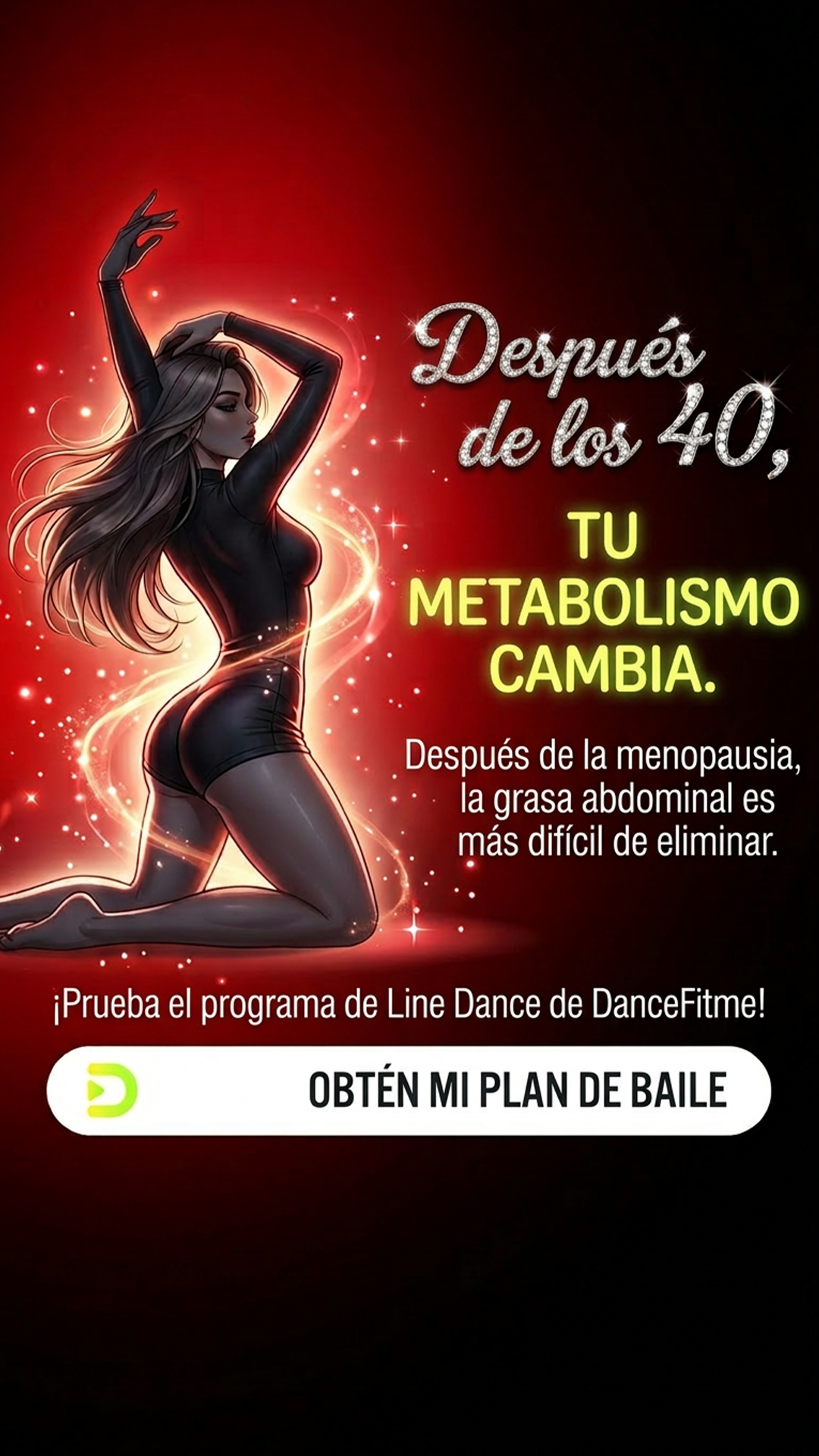 DanceFitme APP Facebook ad: Baila para ponerte en forma