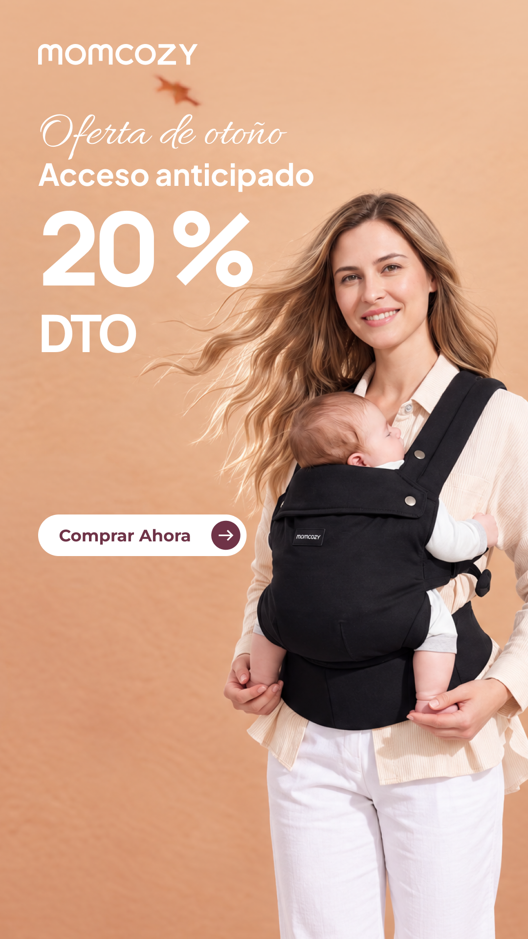 Momcozyes Facebook ad: Portabebés Cómodo -20%