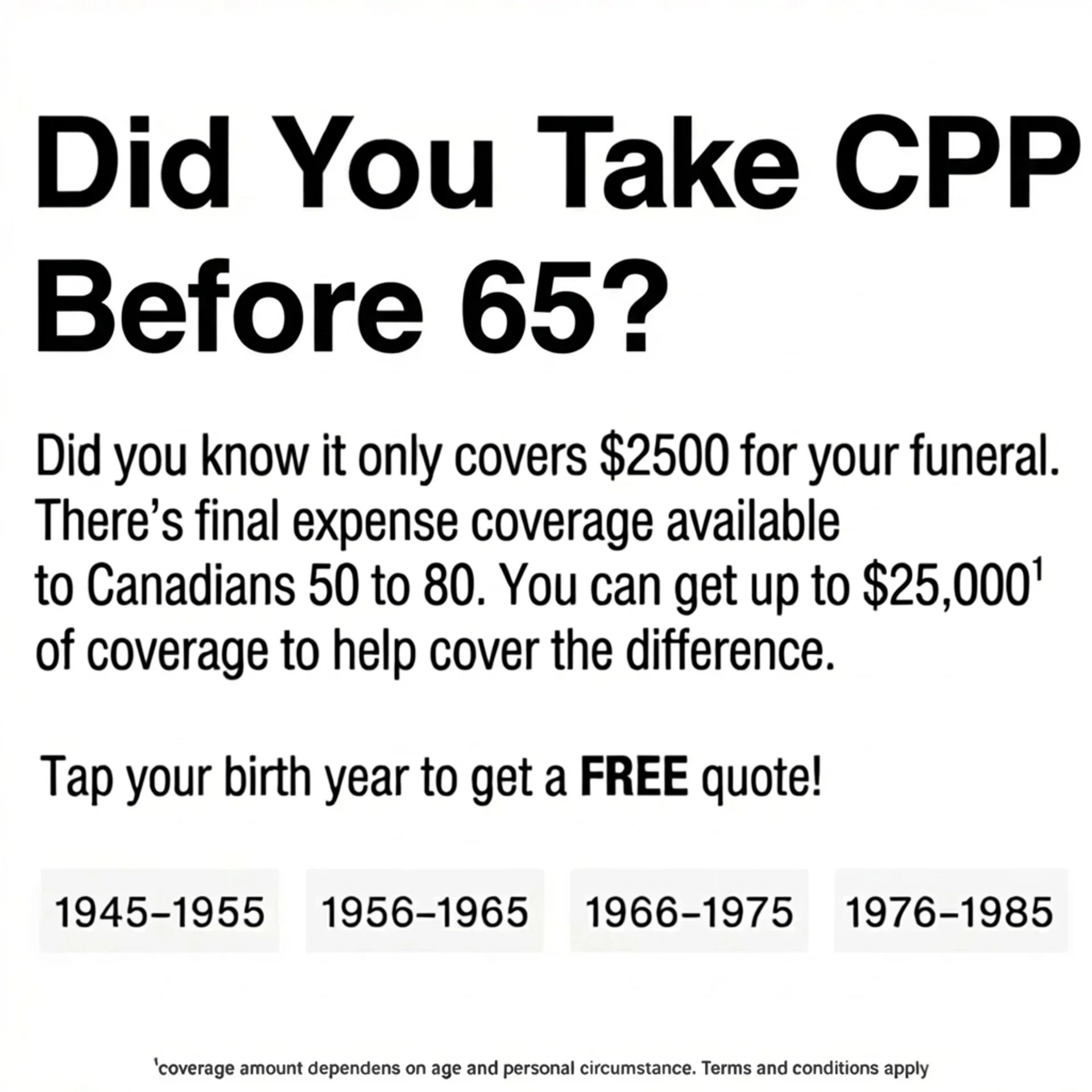 Ethan Johnson Facebook ad: Get Up To $250,000 In Coverage