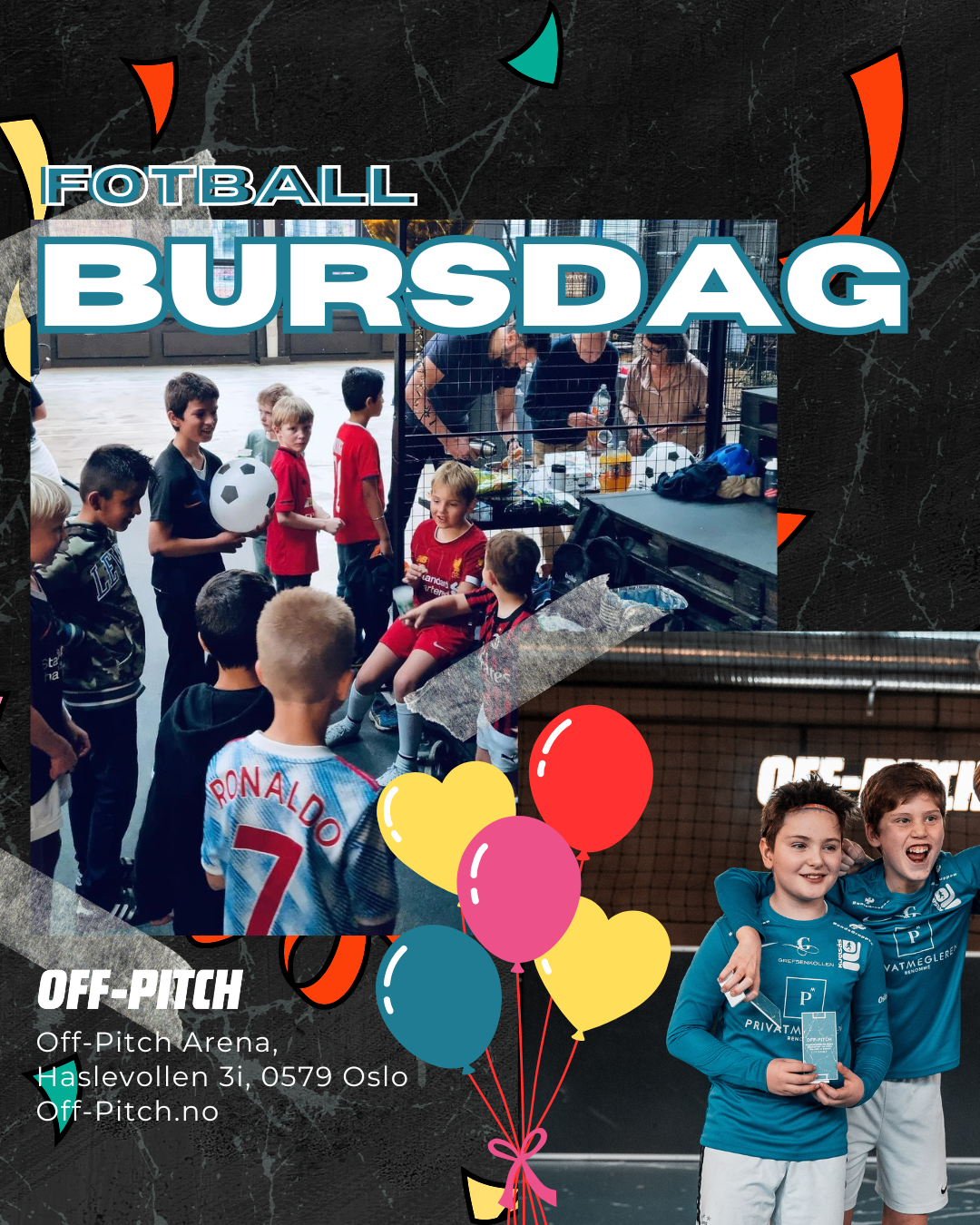 Off-Pitch Norge Facebook ad: Oslos mest populære bursdagslokale for fotballinteresserte!