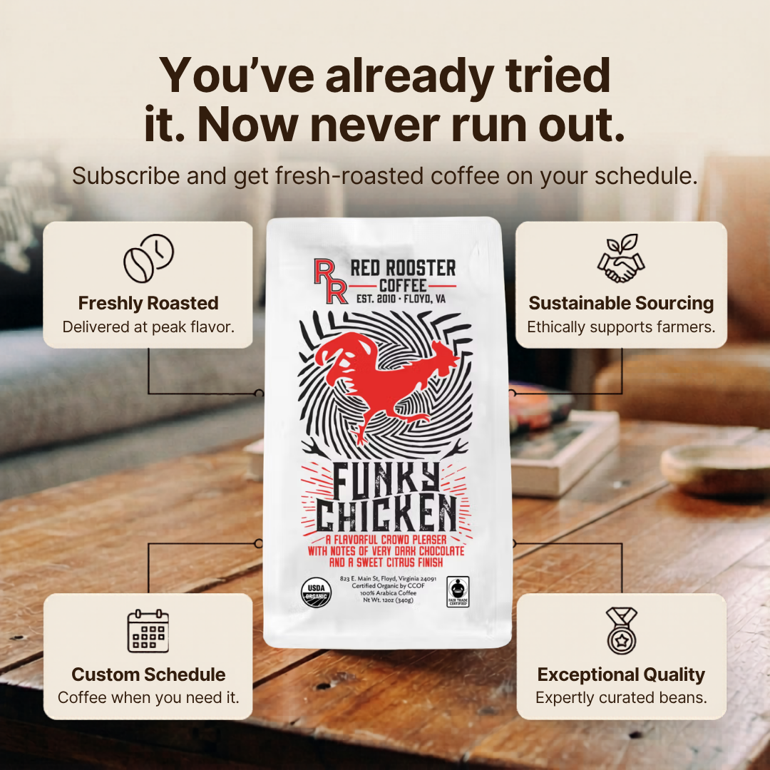 Red Rooster Coffee Roaster Facebook ad