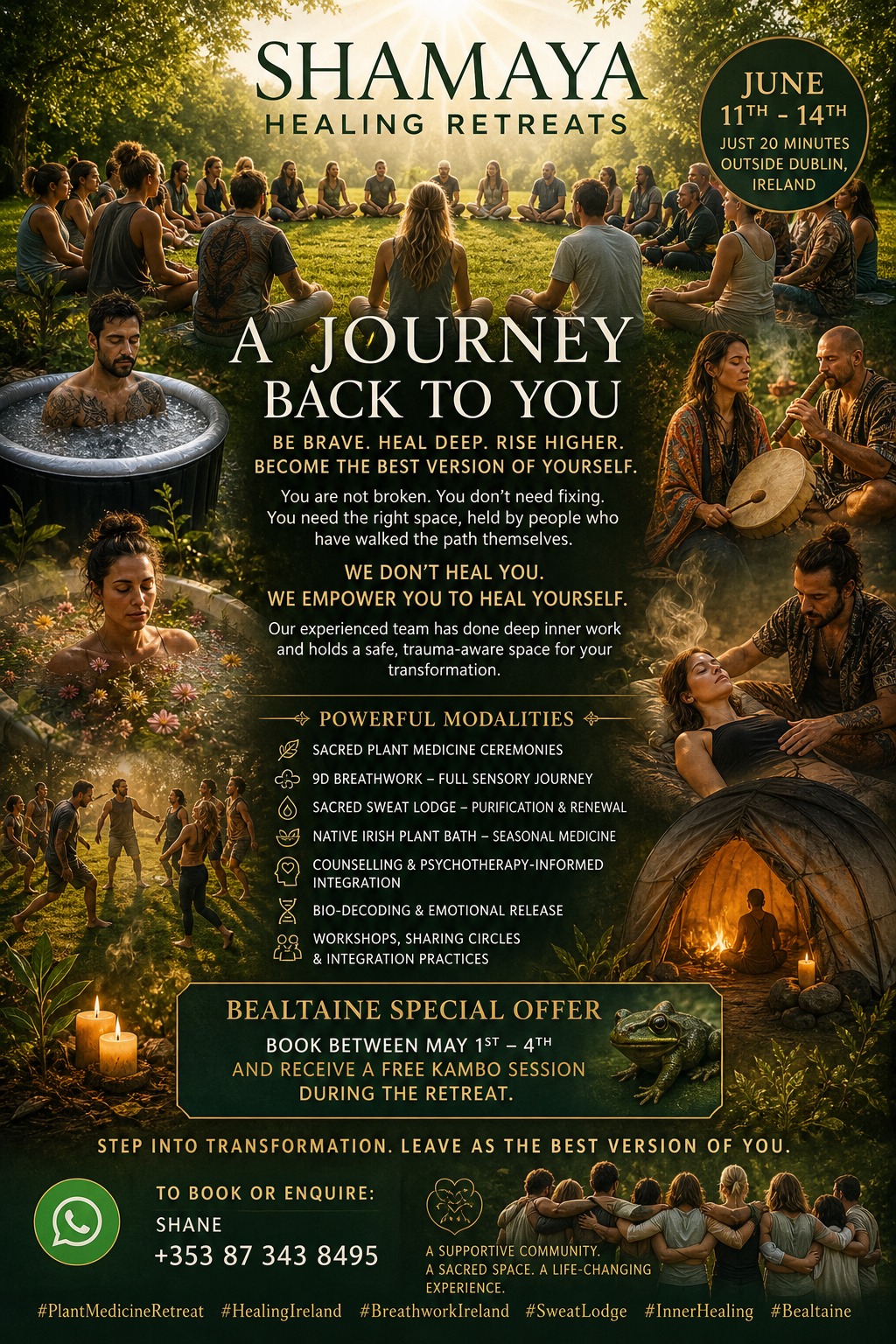 Shamaya Healing Retreats Facebook ad: SHAMAYA HEALING RETREATS