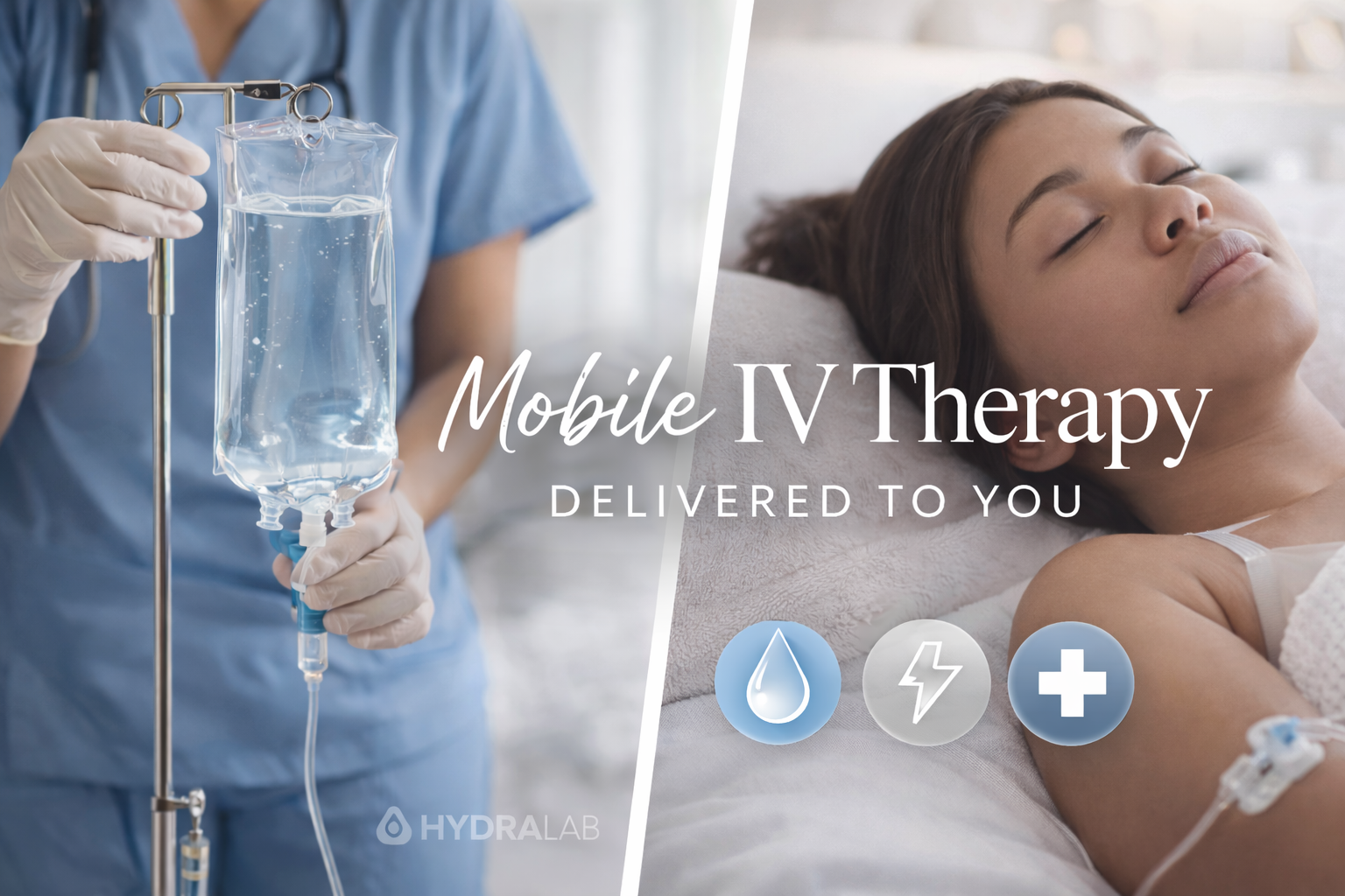 Hydralab Mobile IV Facebook ad: Wellness IVs Brought to Your Door!