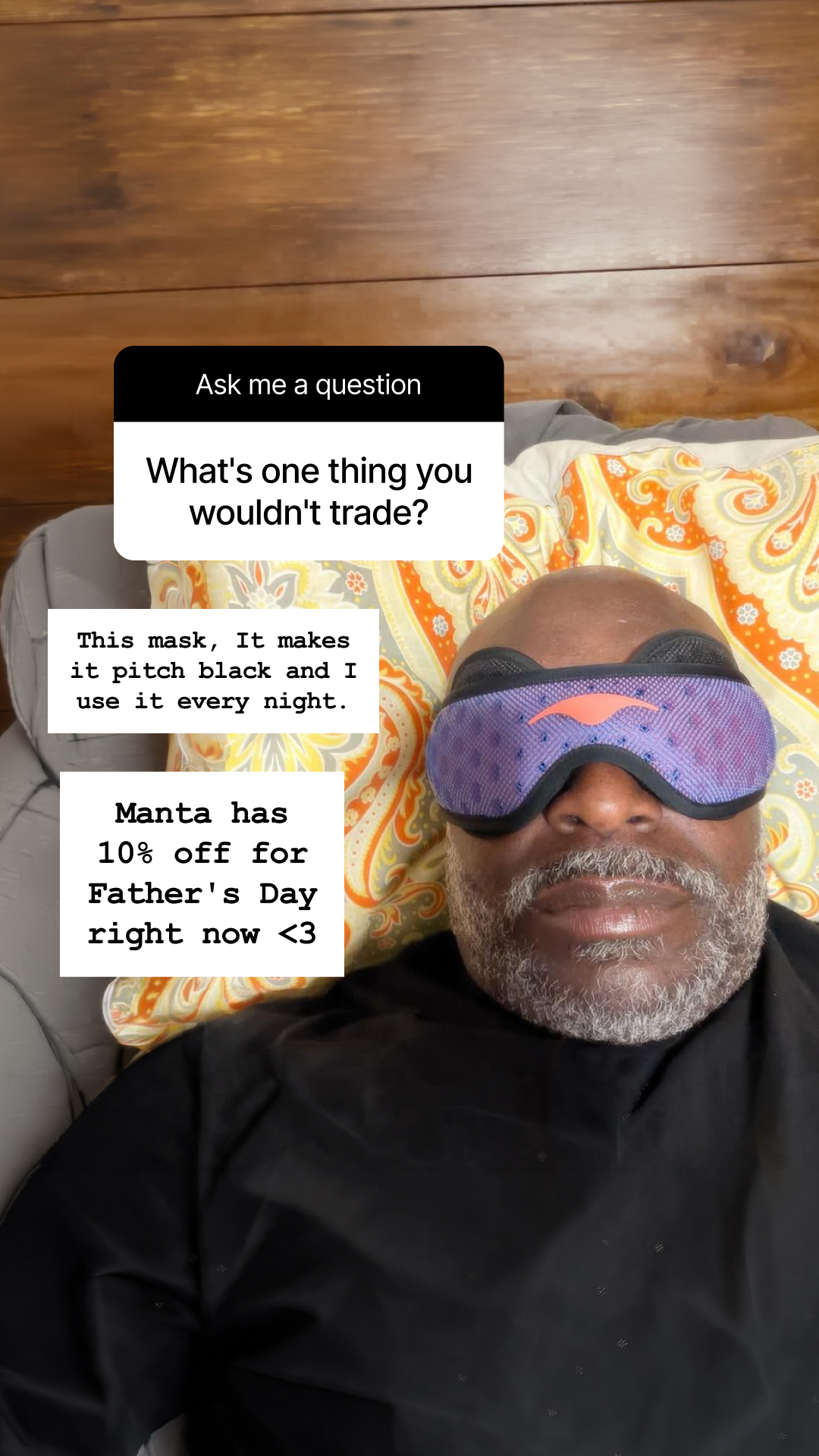 Manta Sleep Facebook ad