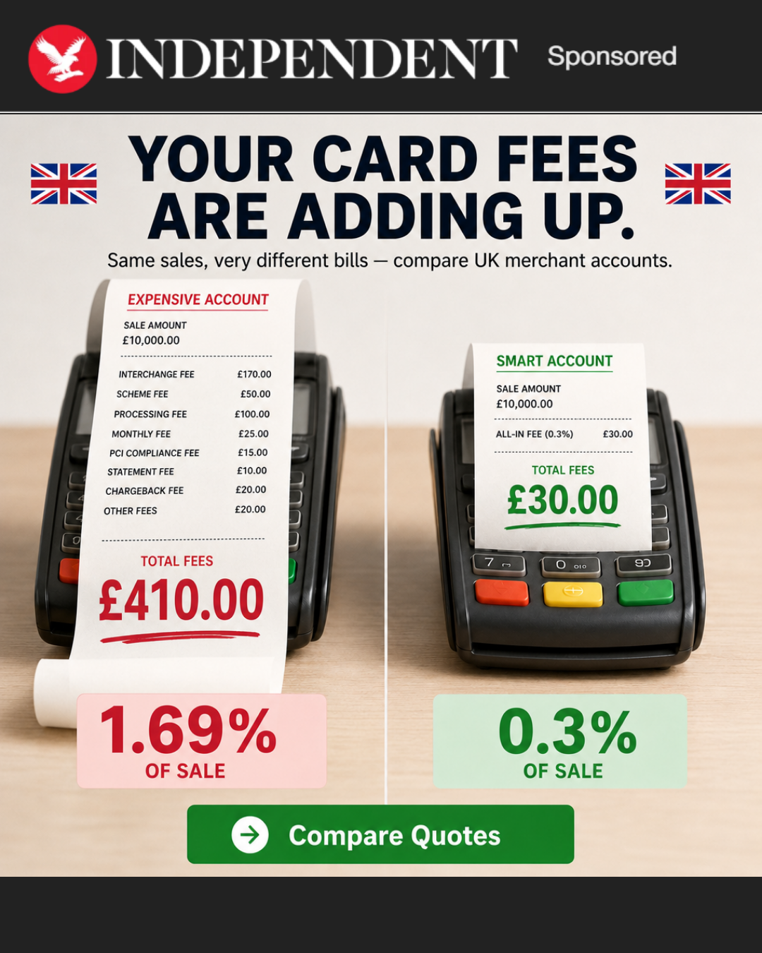 The Independent Facebook ad
