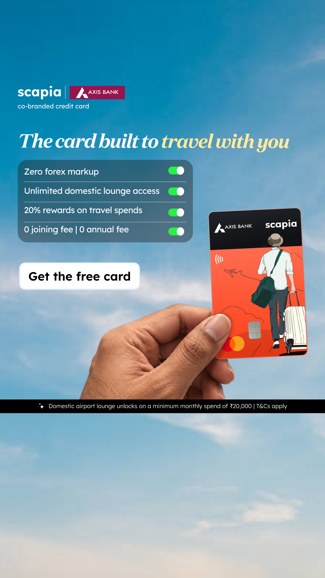 Scapia Facebook ad: Built For Travellers