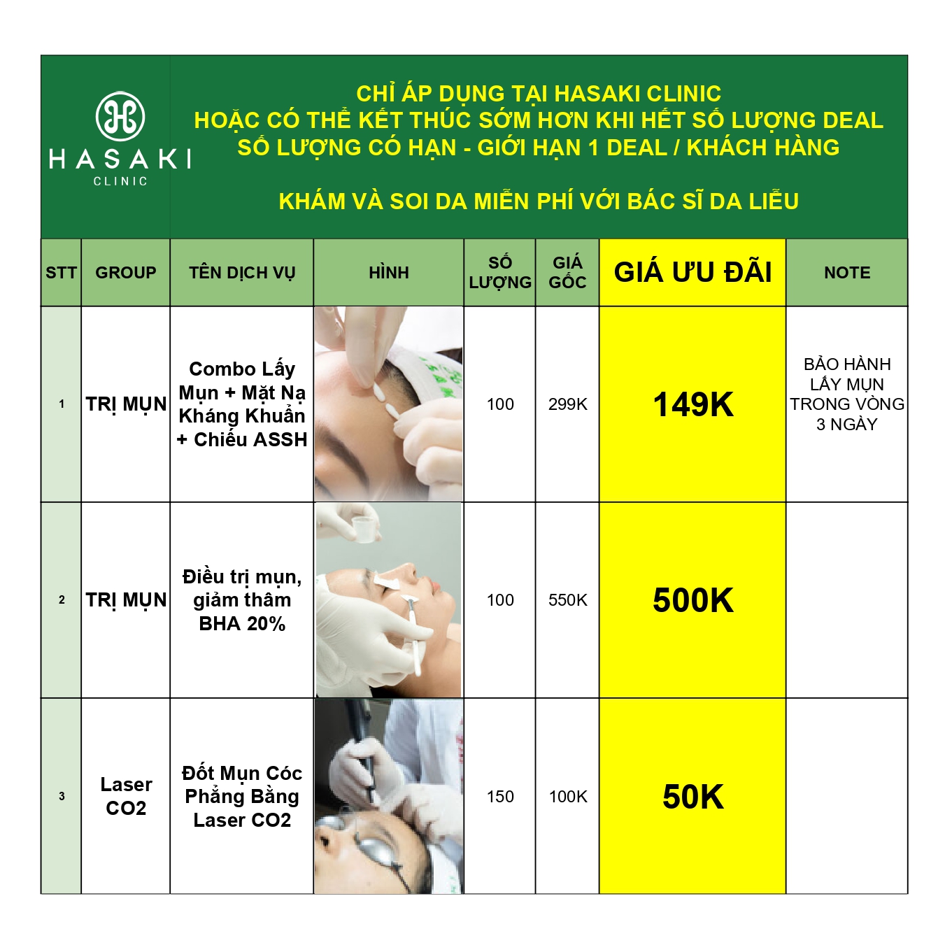 Hasaki Clinic Facebook ad