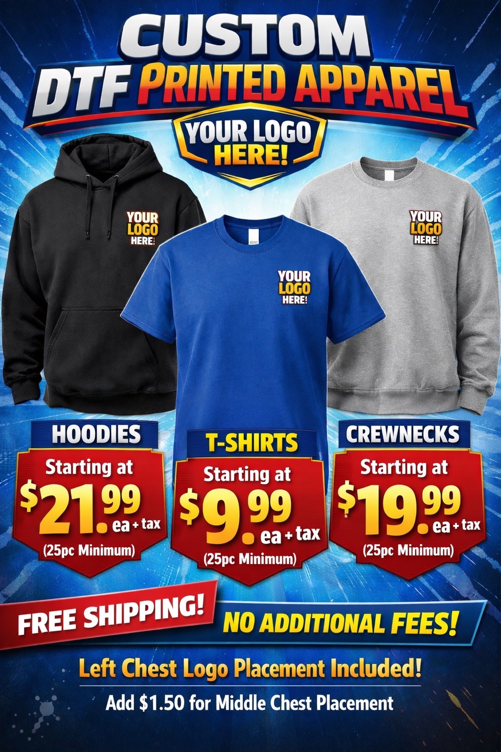 Simply Nice Canada Facebook ad: Custom printed apparel for brands & businesss