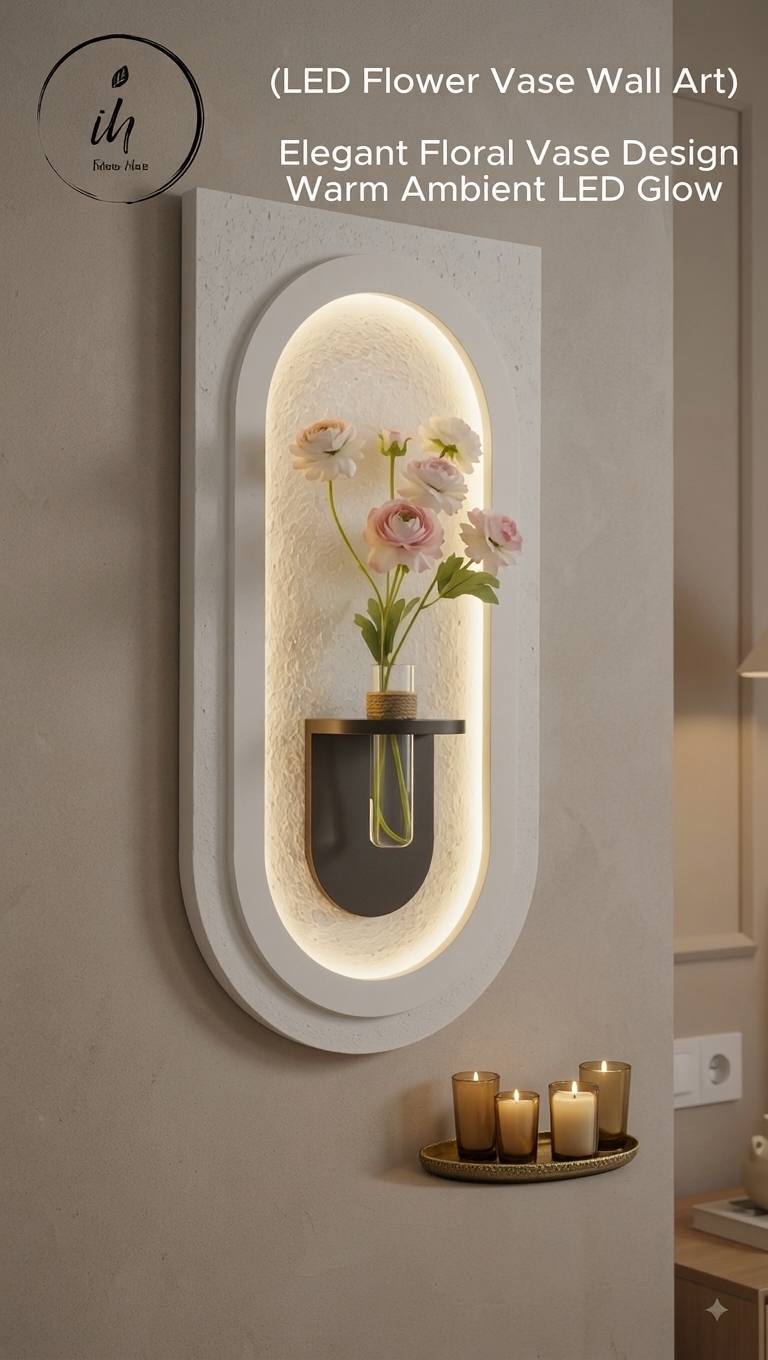 Interior Home Facebook ad: 3D LED Wall Art, Premium Wall Decor