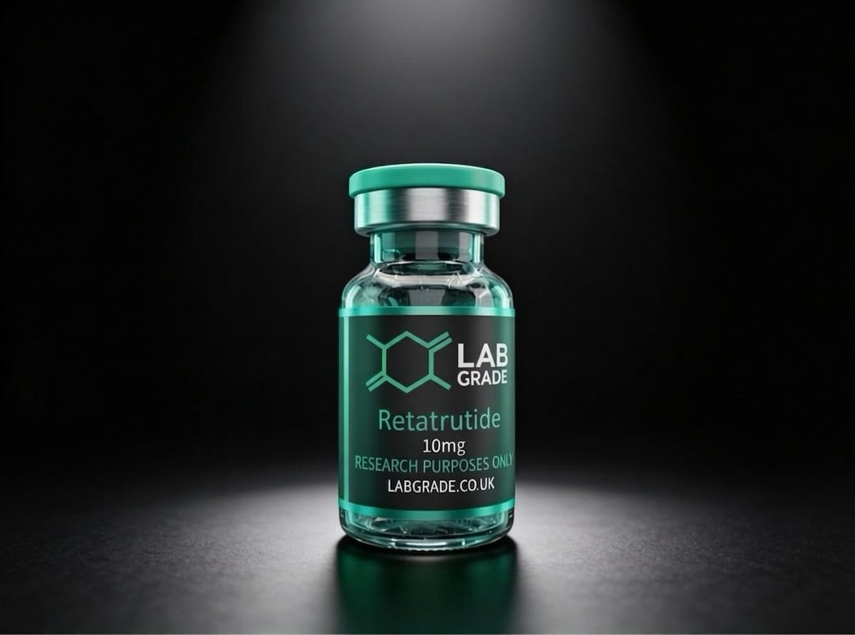 LabGrade Facebook ad: Retatrutide 10mg, Research Grade