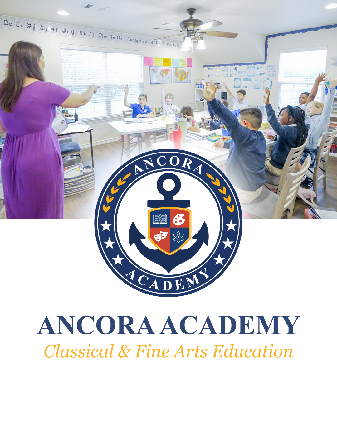 Ancora Academy Facebook ad: Middle School & High School Families, You're Invited!