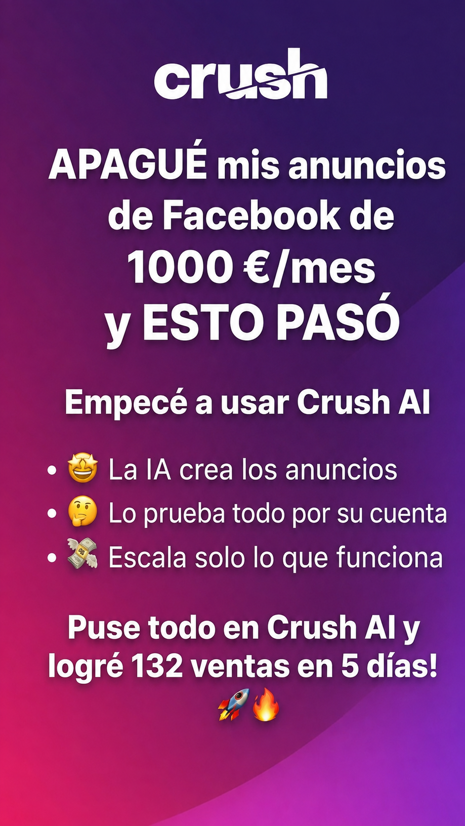 trycrush.ai Facebook ad