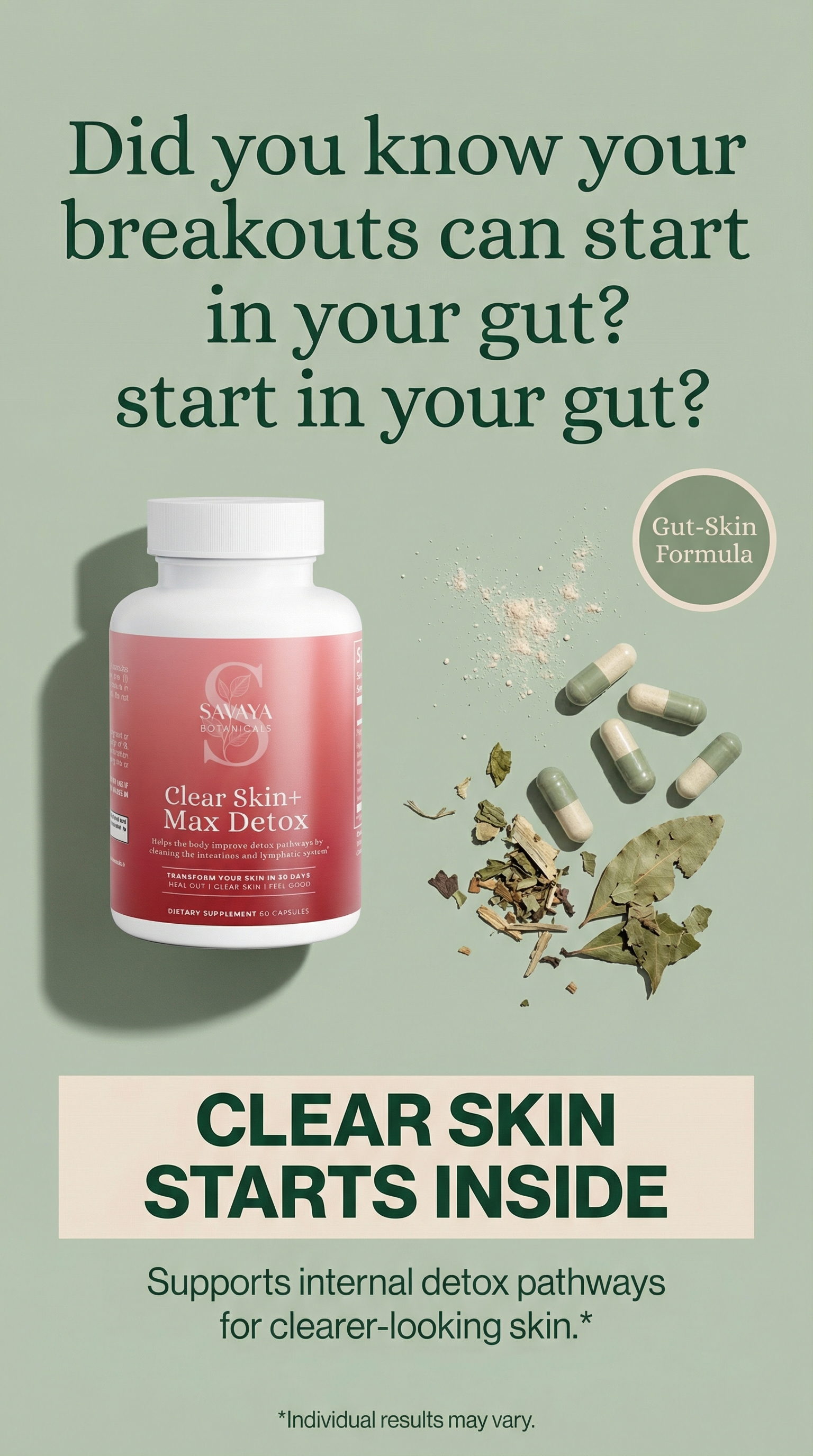 Savaya Botanicals Facebook ad