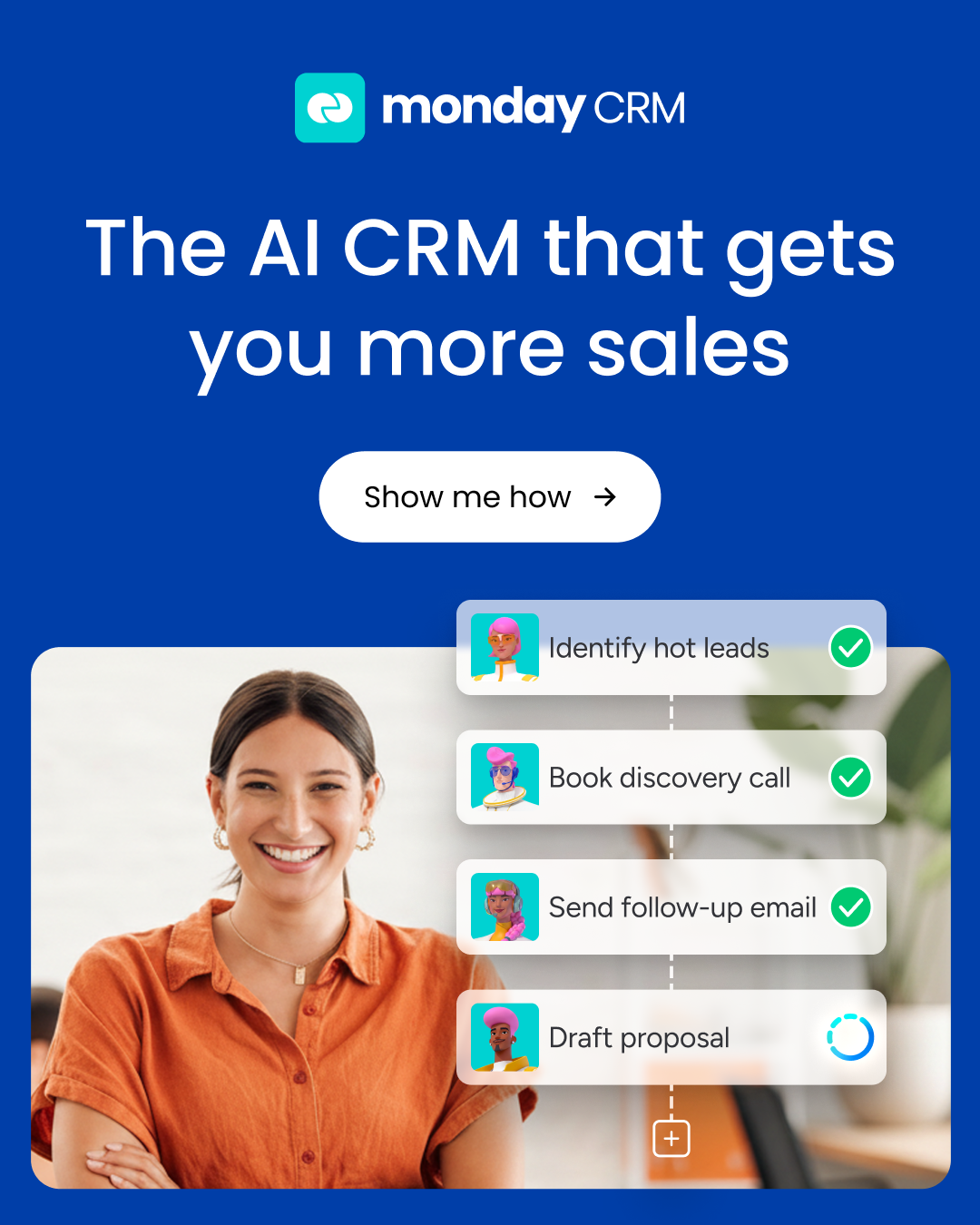 monday CRM Facebook ad